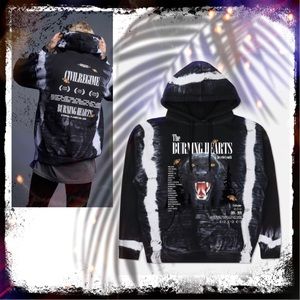 Civil Regime Burning Hearts Hoodie Nightmare wash